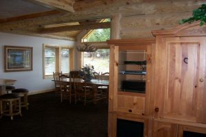 interior dining room of cabin