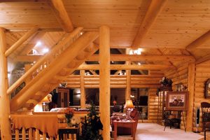Log Home Interior loft