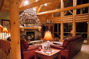 Log Home Interior great room