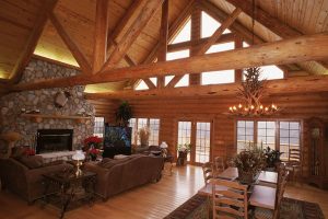 Log Home Interior Greatroom2